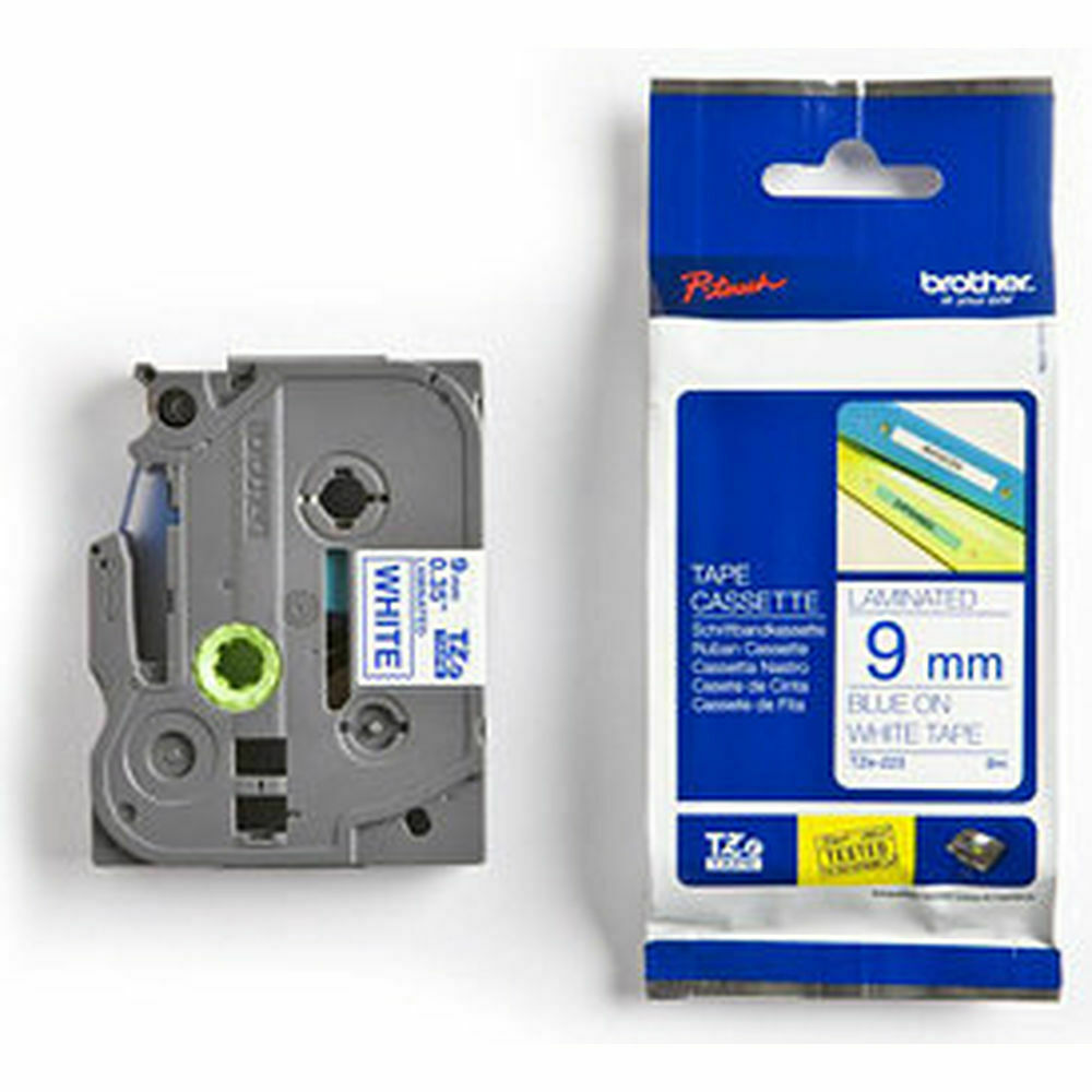 Brother TZe-223 Ταινία Ετικετογράφου 8m x 9mm σε Λευκό Χρώμα