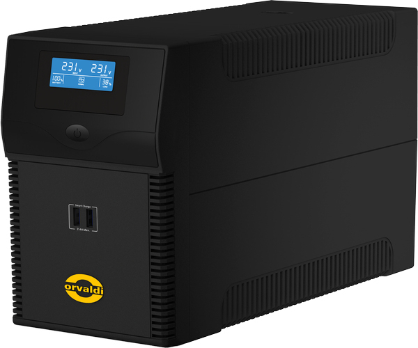 Orvaldi UPS Line-Interactive 1000VA 600W με 4 Schuko Πρίζες