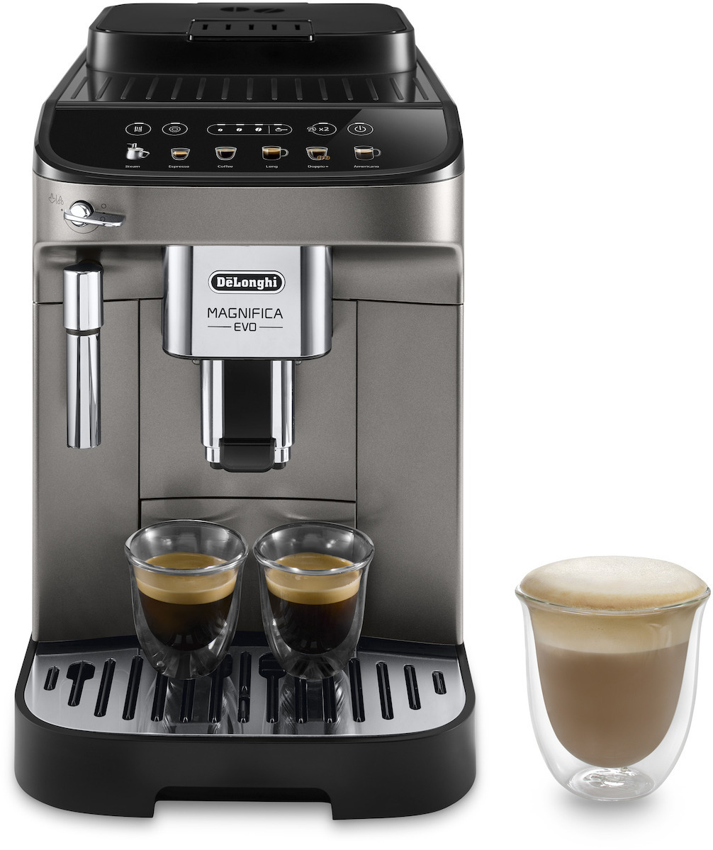 De'Longhi Magnifica Evo Αυτόματη Μηχανή Espresso 1450W Πίεσης 15bar με Μύλο Άλεσης Ασημί