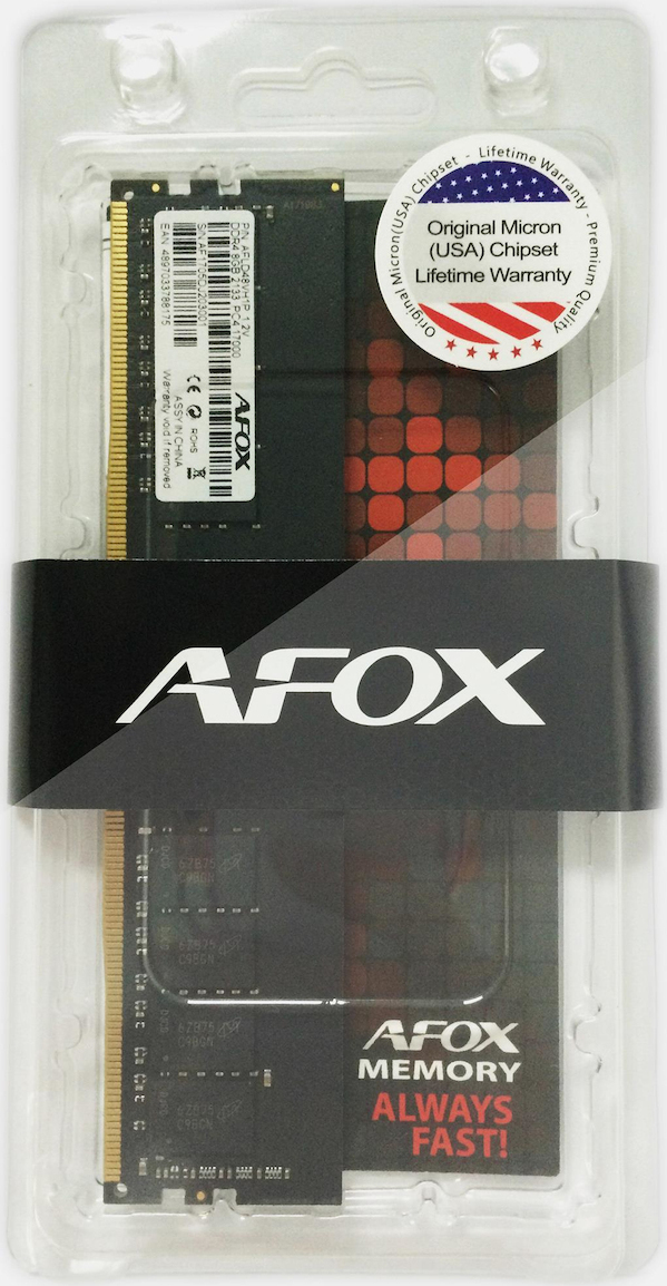 Afox DDR4 με Module 1x8GB και Ταχύτητα 2133 για Desktop AFLD48EK1P