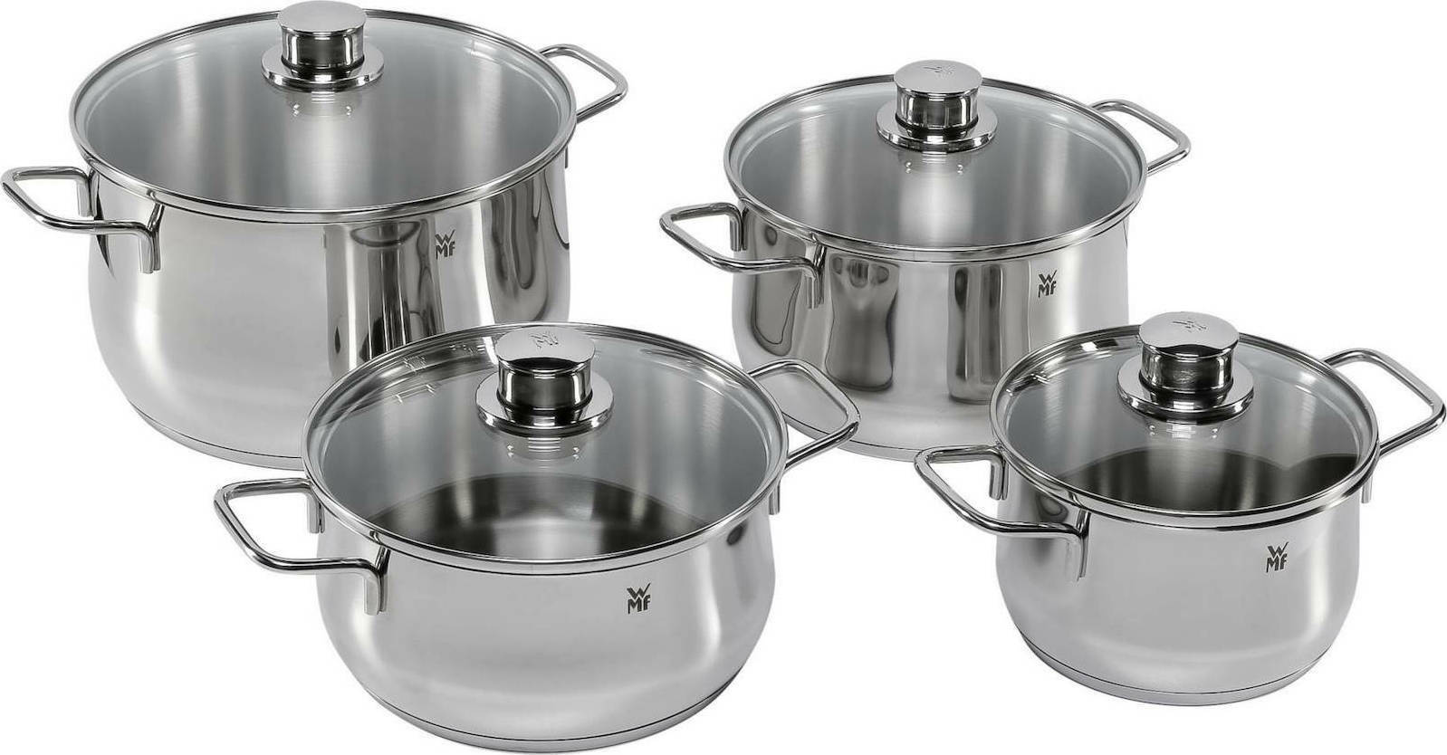 WMF Diadem Plus Σετ Κατσαρόλες από Ανοξείδωτο Ατσάλι Ασημί 07.3004.6040 4τμχ