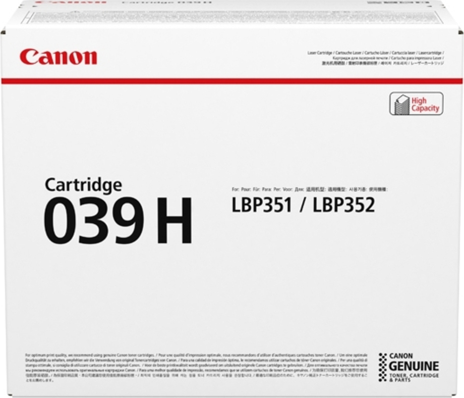Canon 039H Γνήσιο Toner Laser Εκτυπωτή High Capacity 25000 Σελίδων - Image 1