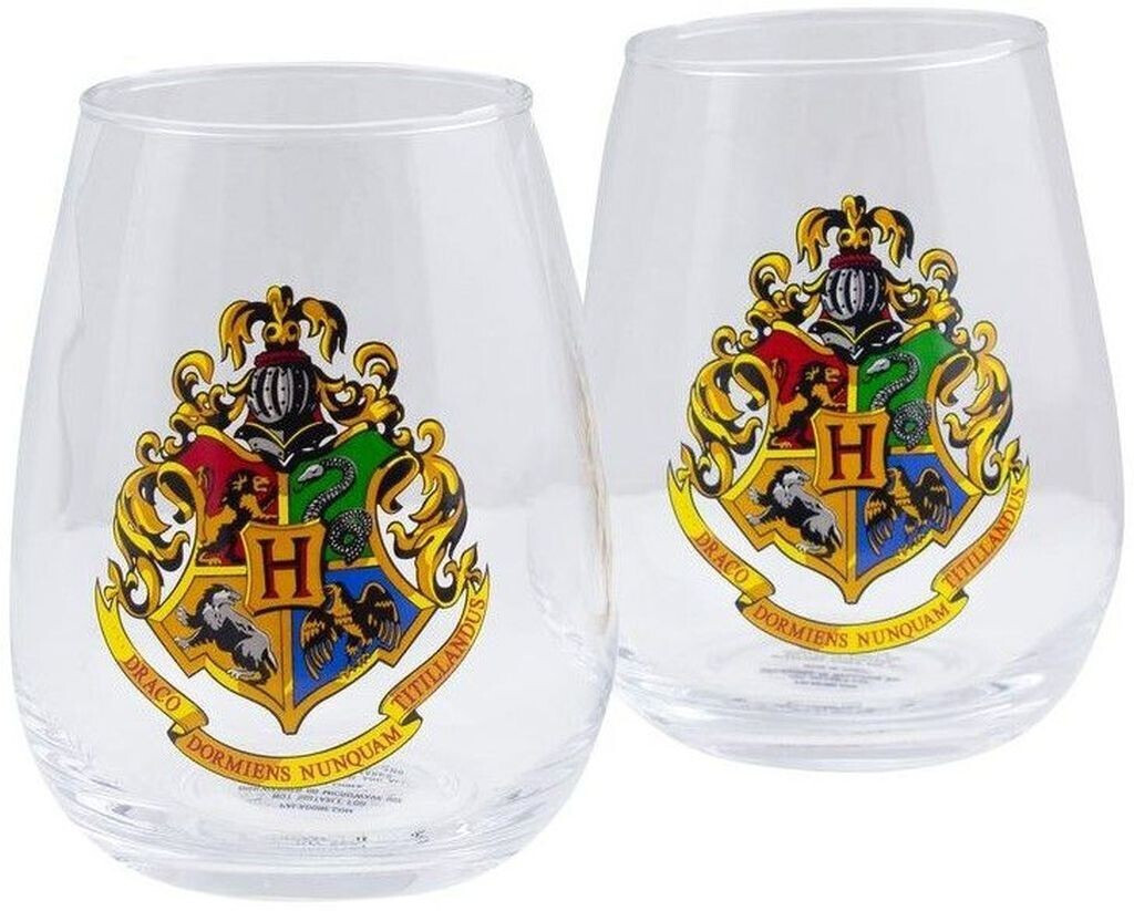 Paladone Harry Potter - Hogwarts Crest Σετ Ποτήρια Νερού από Γυαλί 2τμχ