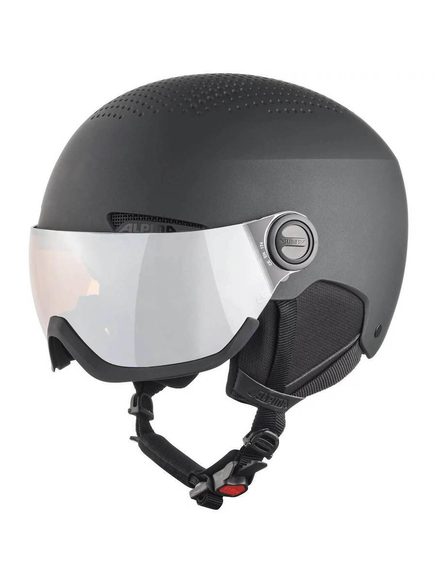 Alpina Arber Visor Q-Lite Ανδρικό Κράνος για Σκι & Snowboard σε Μαύρο Χρώμα A9228330