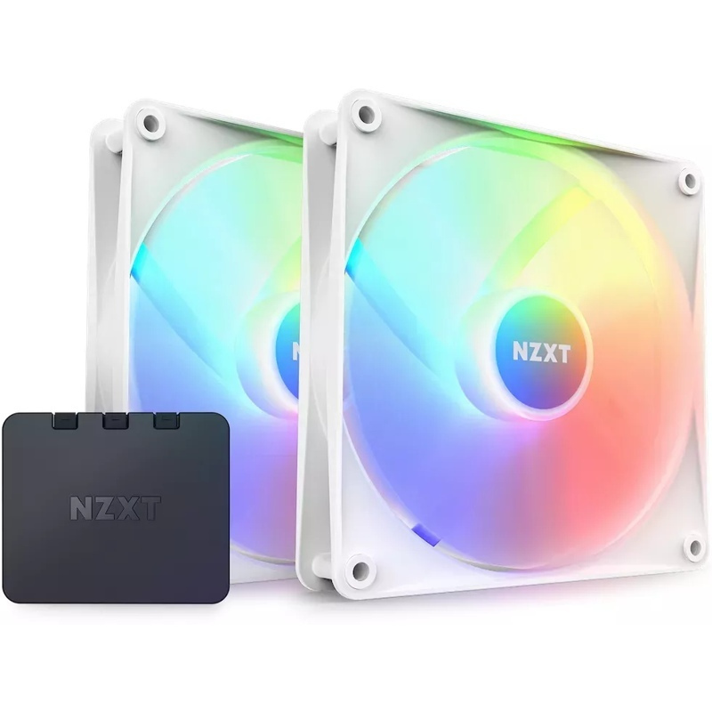 NZXT F140 RGB Core Case Fan με Σύνδεση 4-Pin PWM 2τμχ Λευκό - Image 1
