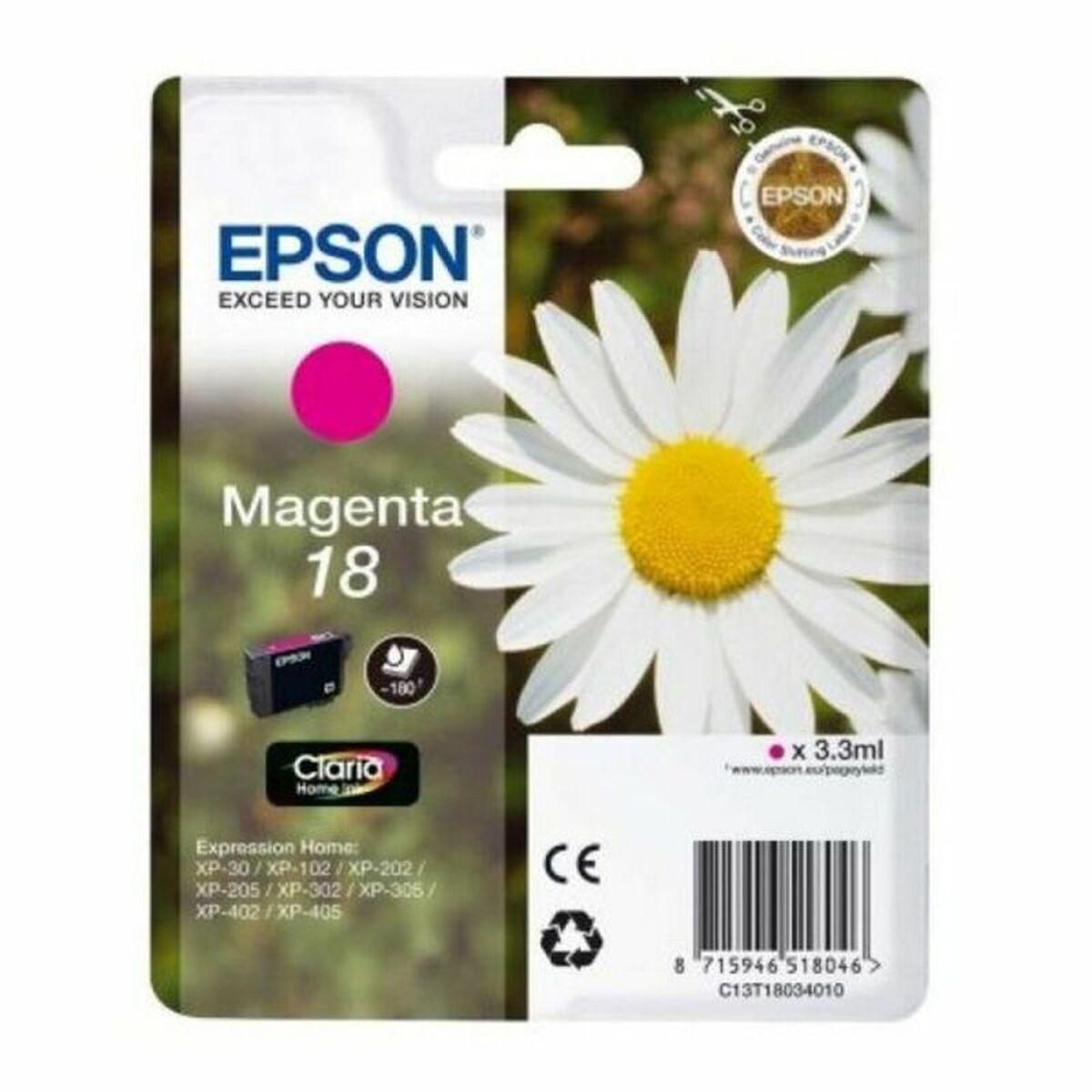 Epson 18 Γνήσιο Μελάνι Εκτυπωτή InkJet