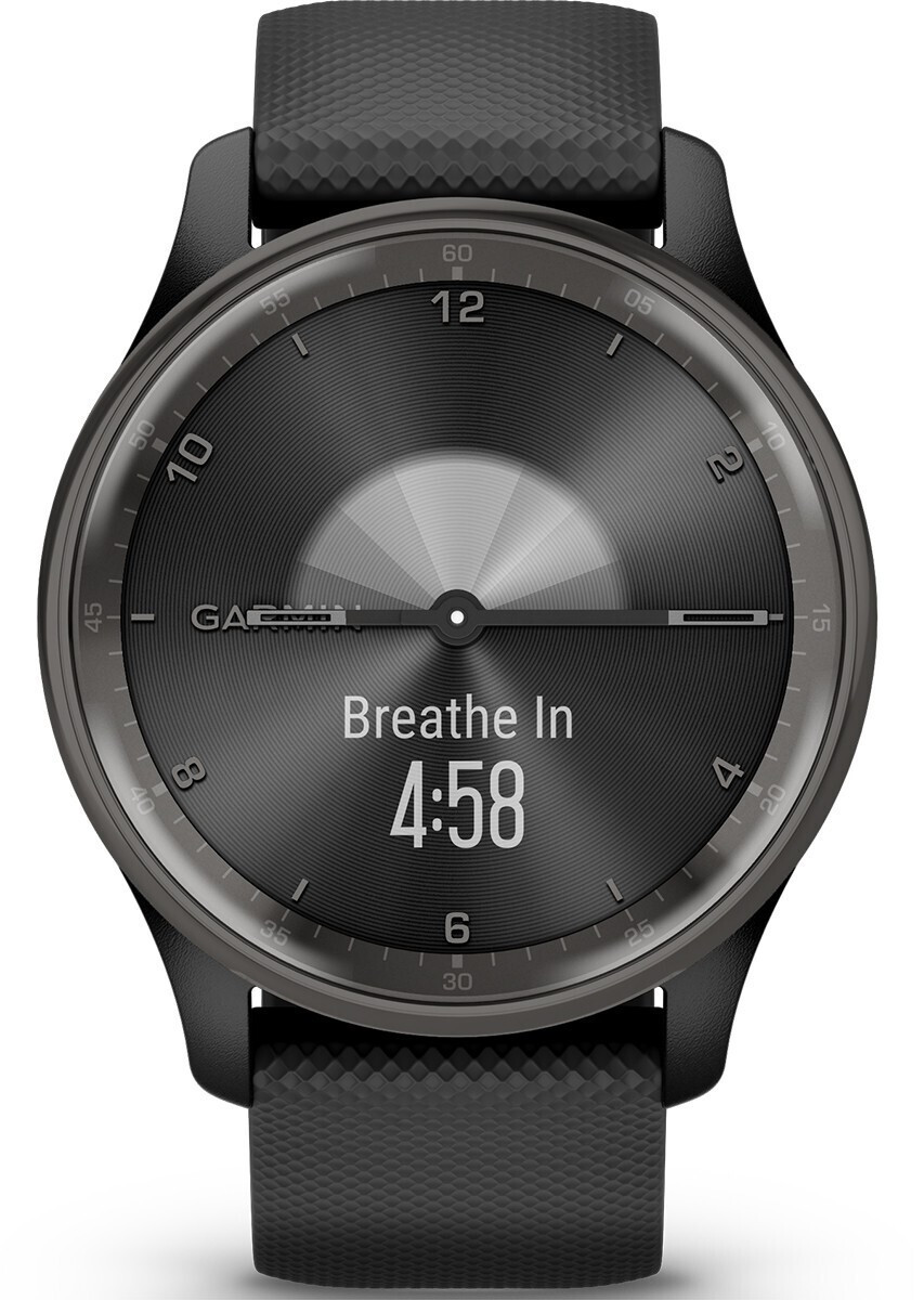 Garmin vívomove Trend Stainless Steel 40mm Αδιάβροχο Smartwatch με Παλμογράφο (Μαύρο)