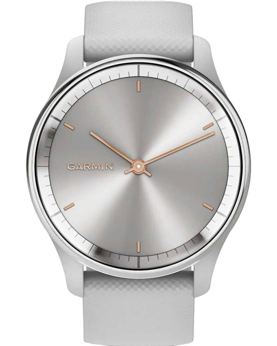 Garmin Vívomove Trend Stainless Steel 40mm Αδιάβροχο Smartwatch με Παλμογράφο (Ασημί)