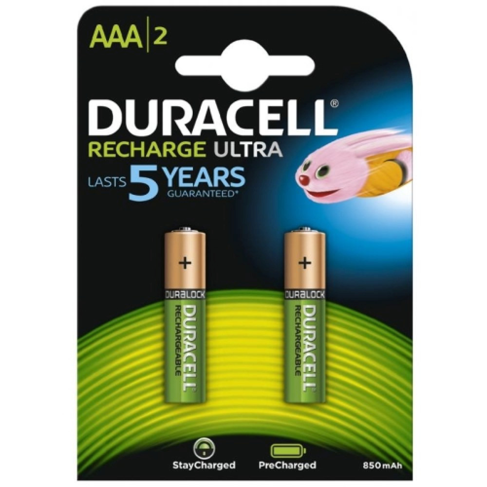 Duracell Recharge Ultra Επαναφορτιζόμενες Μπαταρίες AAA Ni-MH 850mAh 1.2V 2τμχ
