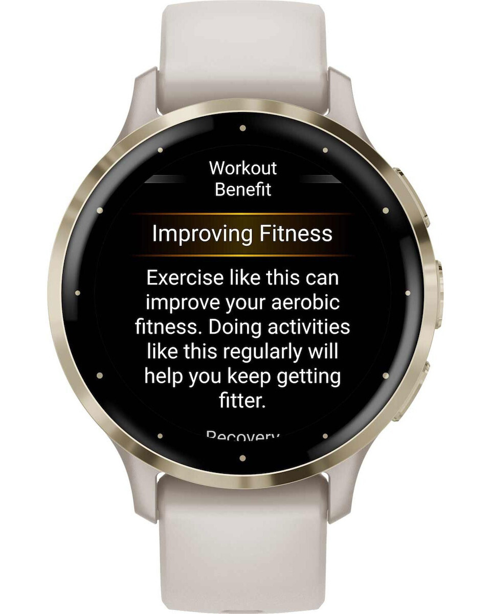 Garmin Venu 3S Stainless Steel 41mm Αδιάβροχο Smartwatch με Παλμογράφο (Soft Gold Stainless Steel Bezel with Ivory Case and Silicone Band)