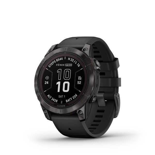 Garmin Fenix 7 Pro Sapphire Solar Titanium 47mm Αδιάβροχο Smartwatch με Παλμογράφο (Titanium Carbon Gray DLC with Black)