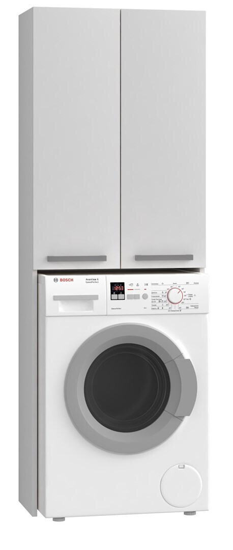 Topeshop Pola DD Ντουλάπι Μπάνιου Πλυντηρίου Μ64xΒ30xΥ183cm Λευκό