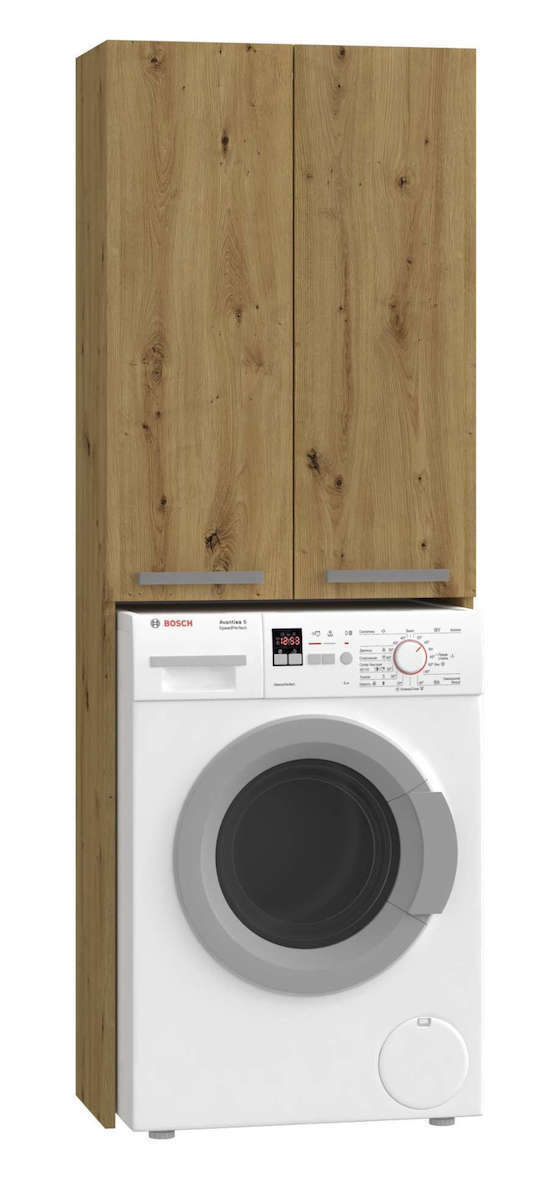 Topeshop Pola DD Ντουλάπι Μπάνιου Πλυντηρίου Μ64xΒ30xΥ183cm Oak