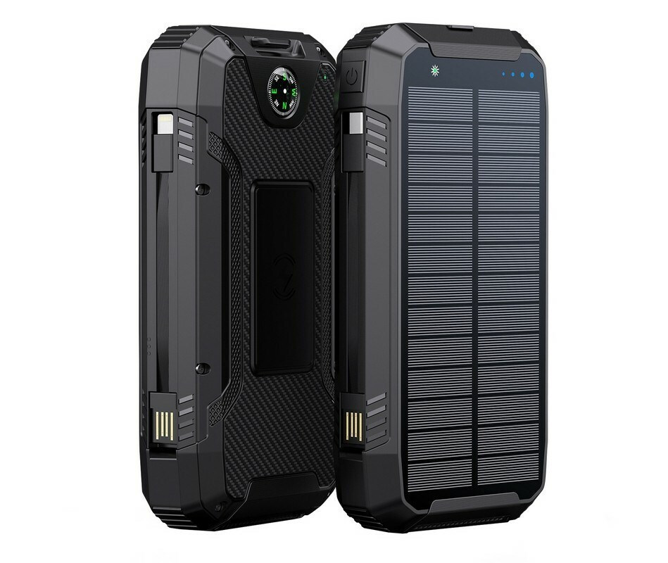 20240419152922_powerneed_iliako_power_bank_20000mah_mayro PowerNeed Ηλιακό Power Bank 20000mAh Μαύρο - Image 1