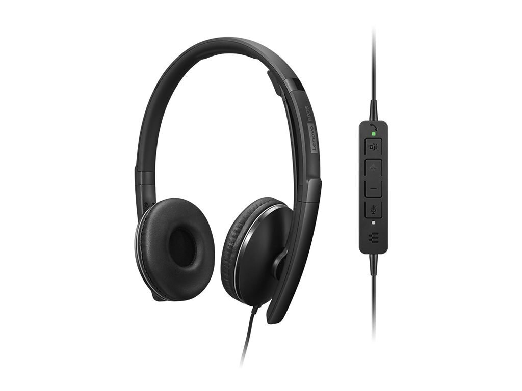 Lenovo Wired ANC Headset Gen 2 On Ear Multimedia Ακουστικά με μικρόφωνο
