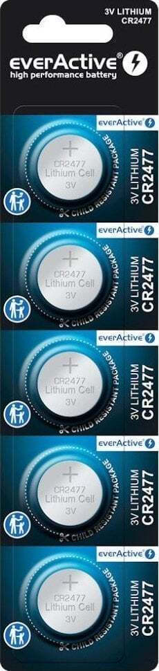 everActive Μπαταρίες Λιθίου Ρολογιών CR2477 3V 5τμχ