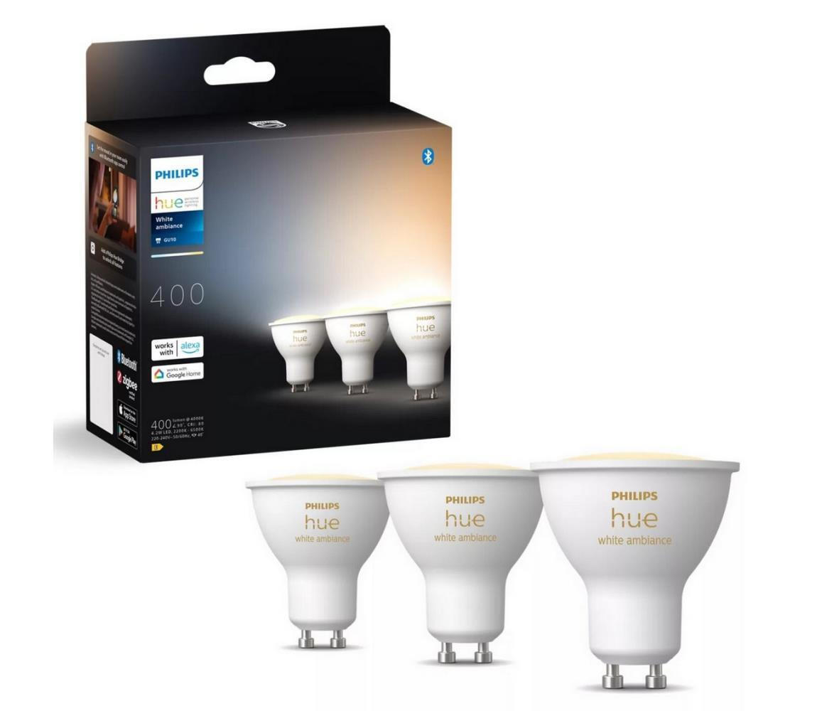 20240814124304_philips_smart_lampa_led Philips Smart Λάμπες LED 4.2W για Ντουί GU10 Ρυθμιζόμενο Λευκό 400lm 3τμχ - Image 1