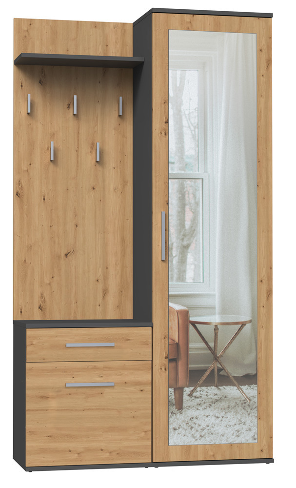 Duo Wardrobe Duo Anthracite Artisan
