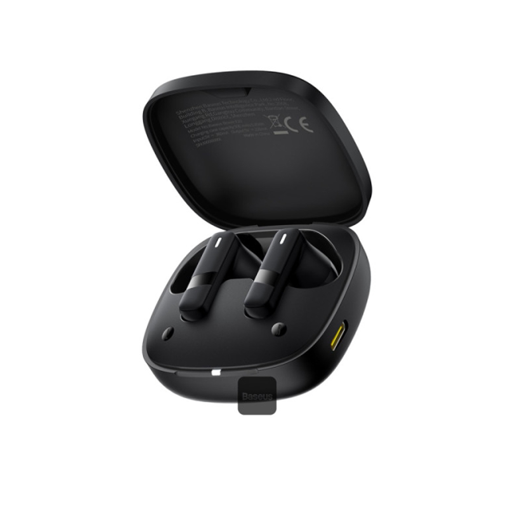 Baseus Bowie E20 In-ear Bluetooth Handsfree Ακουστικά με Αντοχή στον Ιδρώτα και Θήκη Φόρτισης Μαύρα