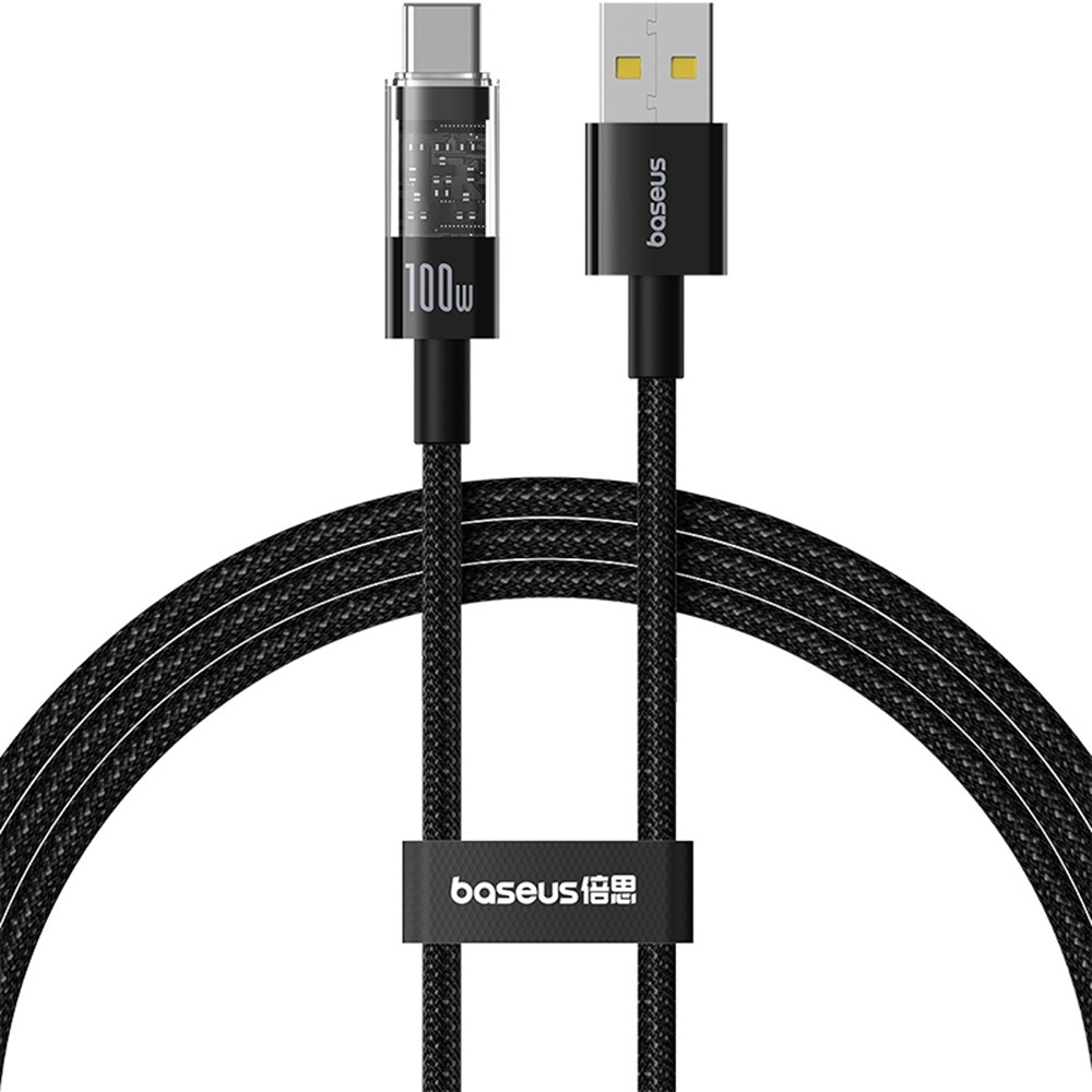 Baseus Gem USB 2.0 Cable USB-C male - USB-A 100W Μαύρο 2m (P10373002111-01)