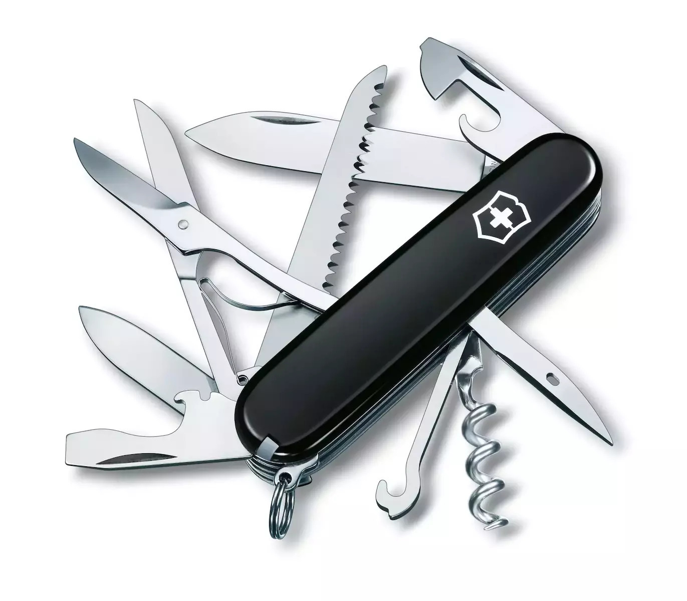 Victorinox Huntsman Ελβετικός Σουγιάς Μαύρος