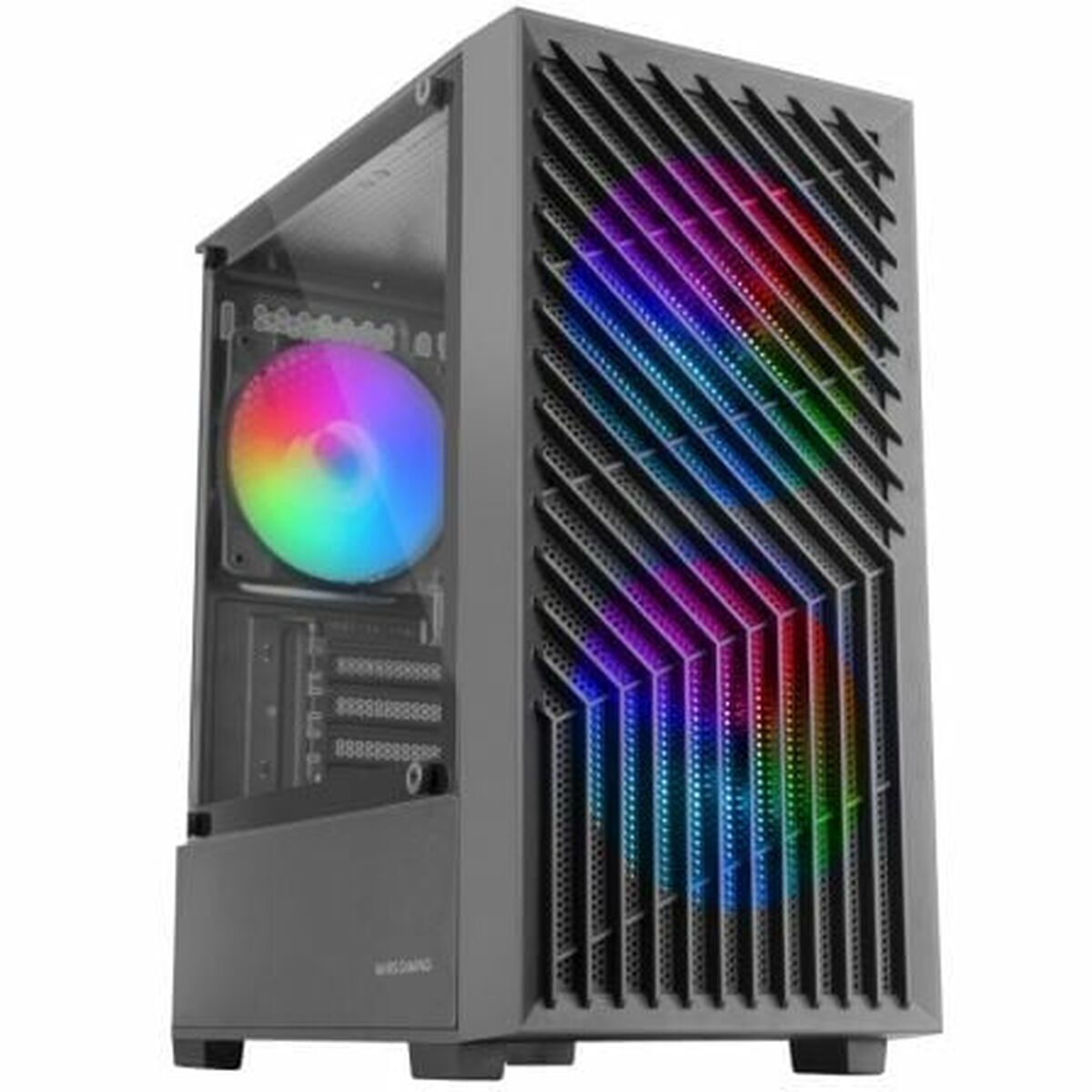 Mars Gaming MCVORTEX Mini Tower Κουτί Υπολογιστή με Πλαϊνό Παράθυρο και RGB Φωτισμό Μαύρο