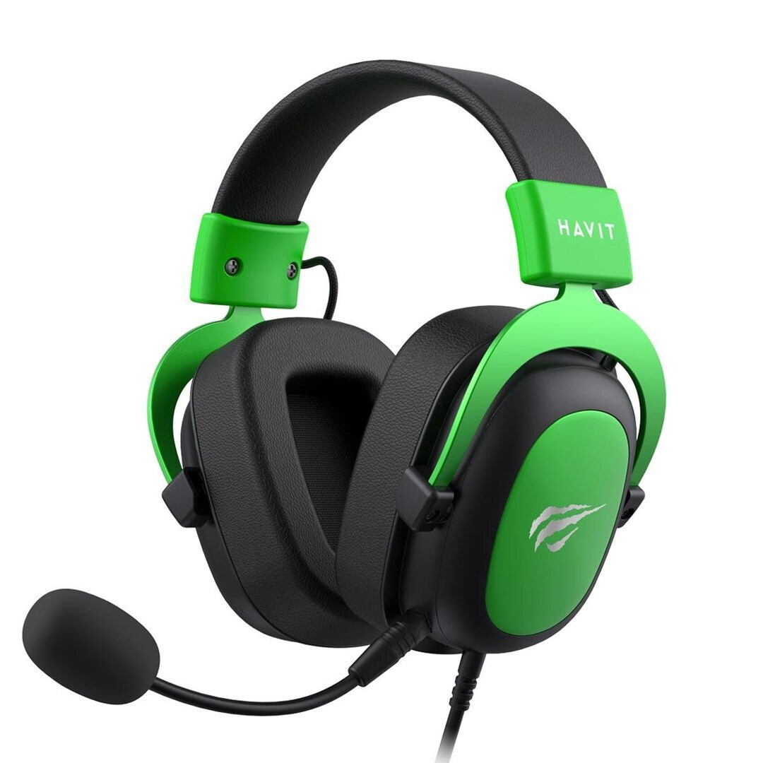 Havit H2002D Over Ear Gaming Headset με σύνδεση 3.5mm Πράσινο