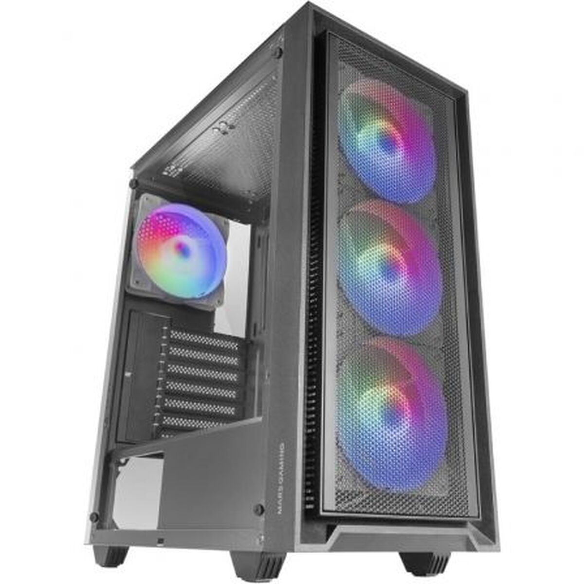 Mars Gaming MC-Air Midi Tower Κουτί Υπολογιστή με RGB Φωτισμό Μαύρο