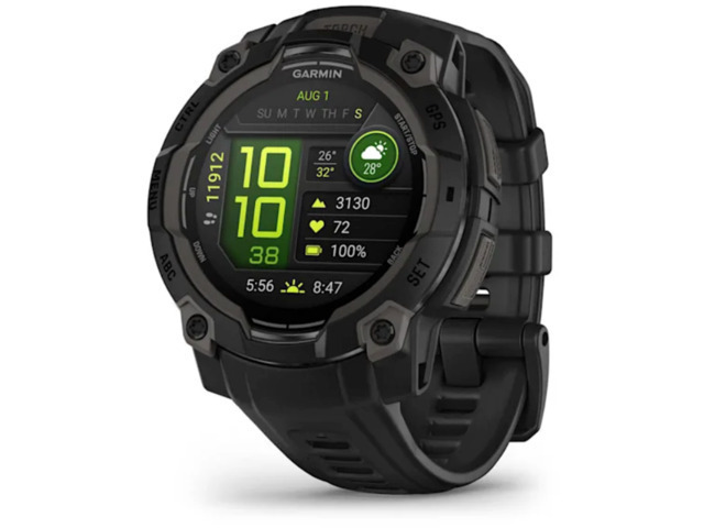 Garmin Instinct 3 AMOLED Aluminium 45mm Αδιάβροχο Smartwatch με Παλμογράφο (Black with Black Band)