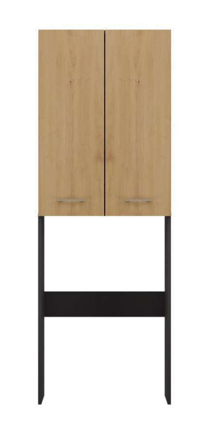 Topeshop Ντουλάπι Μπάνιου Μ64xΒ30xΥ180cm Γκρι