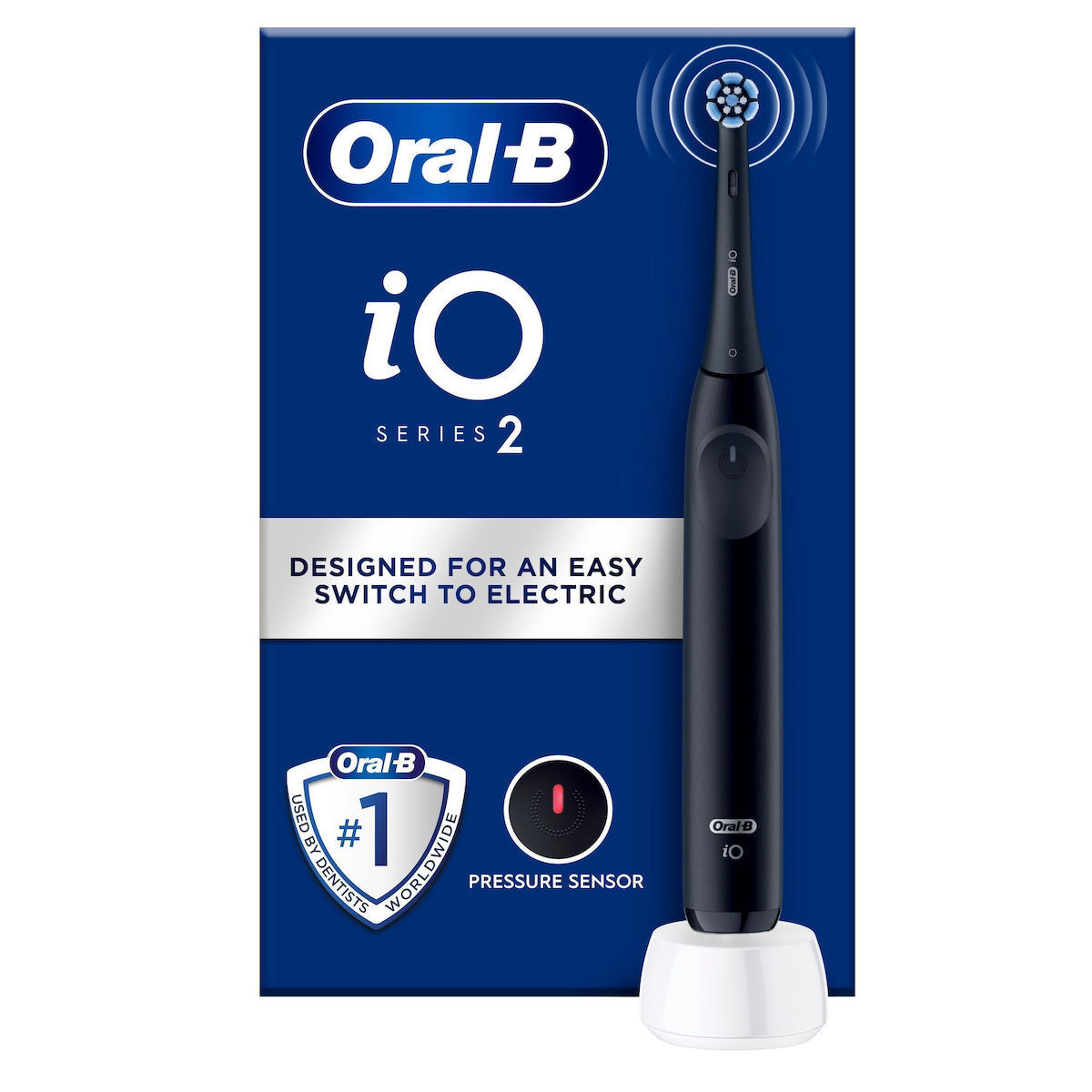 Oral-B Io 2 Ηλεκτρική Οδοντόβουρτσα με Αισθητήρα Πίεσης Μαύρη
