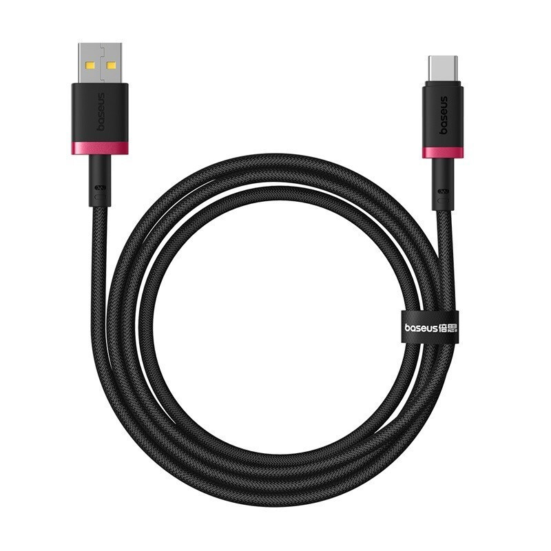 Baseus USB 2.0 Cable USB-C male - USB-A / USB-C 60W Μαύρο 1m (P10377802U01-01)