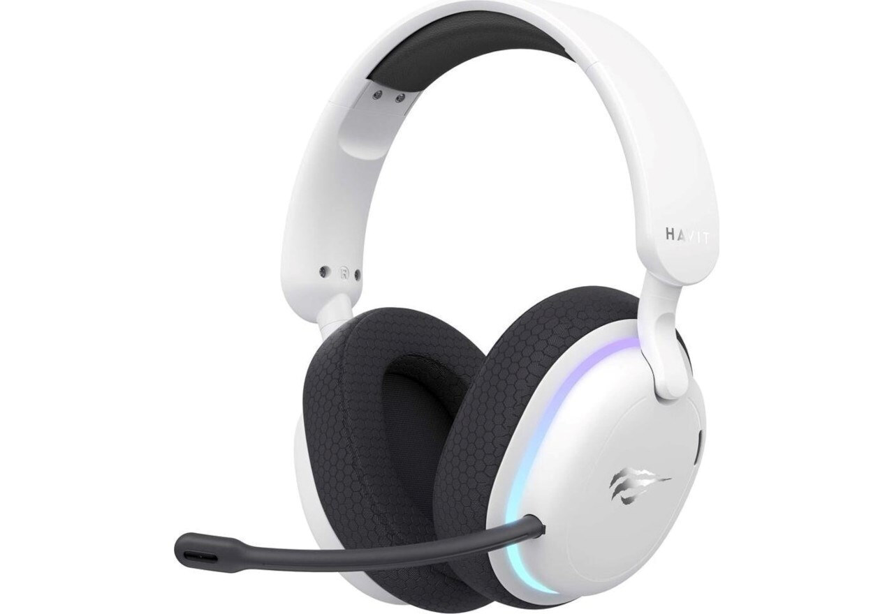 Havit Fuxi H7 Over Ear Gaming Headset με σύνδεση Bluetooth Λευκό