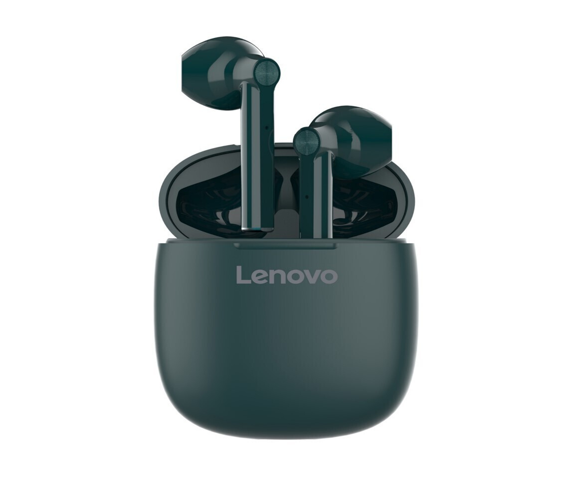 Lenovo HT30 Earbud Bluetooth Handsfree Ακουστικά με Θήκη Φόρτισης Dark Green