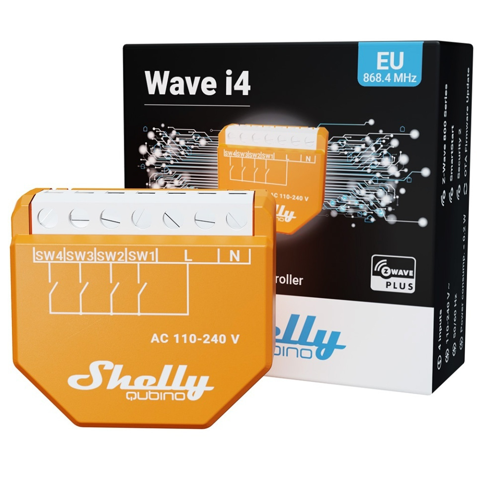 Shelly Smart Ενδιάμεσος Διακόπτης με Σύνδεση Z-Wave 895016