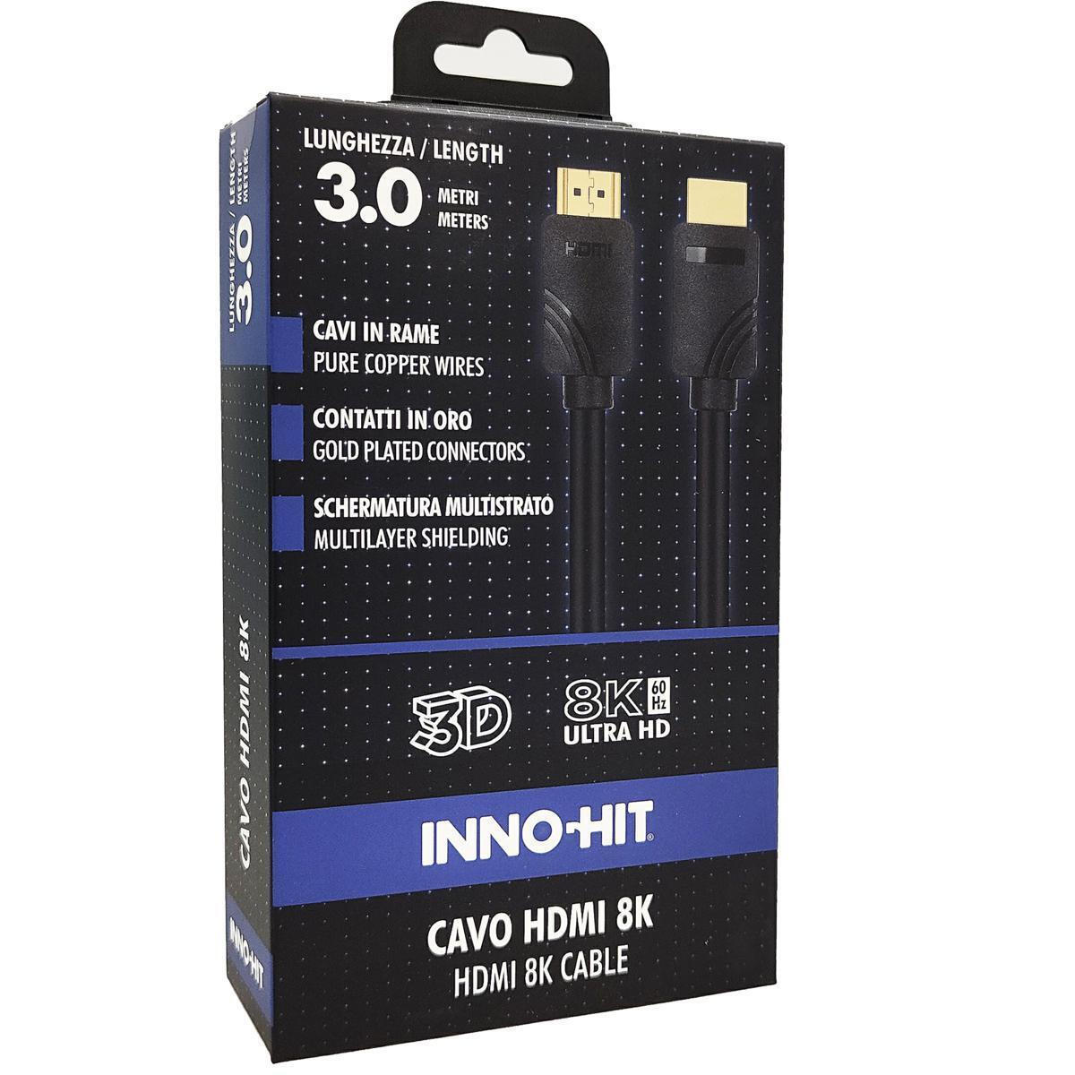 Innohit Cable HDMI male - HDMI male 3m Χρυσό