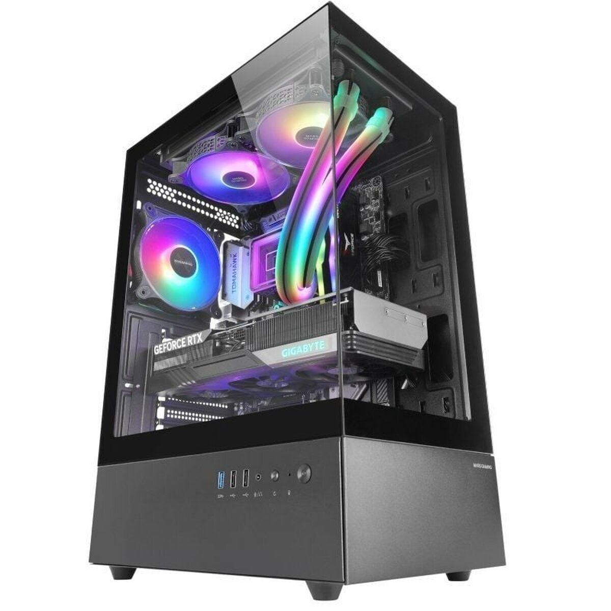 Mars Gaming MCXO Gaming Midi Tower Κουτί Υπολογιστή με Πλαϊνό Παράθυρο Μαύρο
