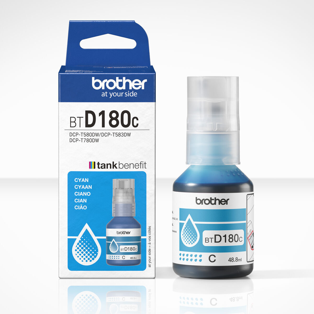 Brother BTD180C Γνήσιο Μελάνι Εκτυπωτή InkJet Κυανό