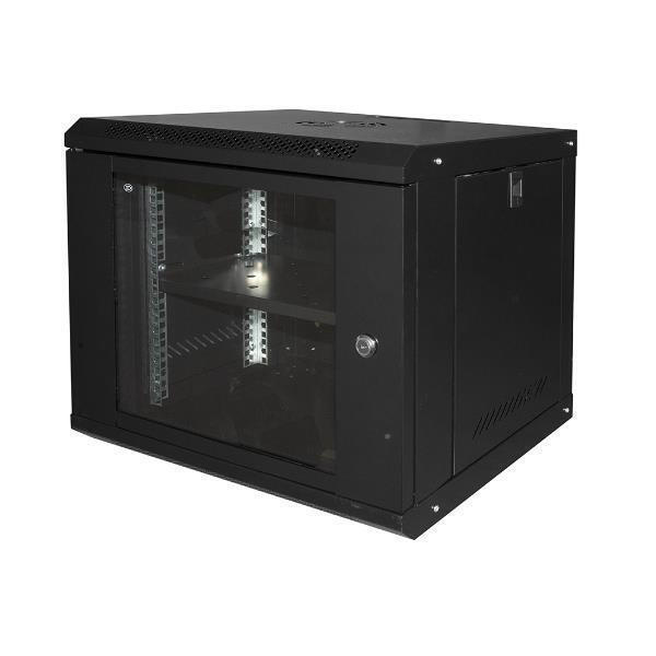 Link Bits Επιτοίχια Καμπίνα Rack 9U Μαύρο LK1909UNL