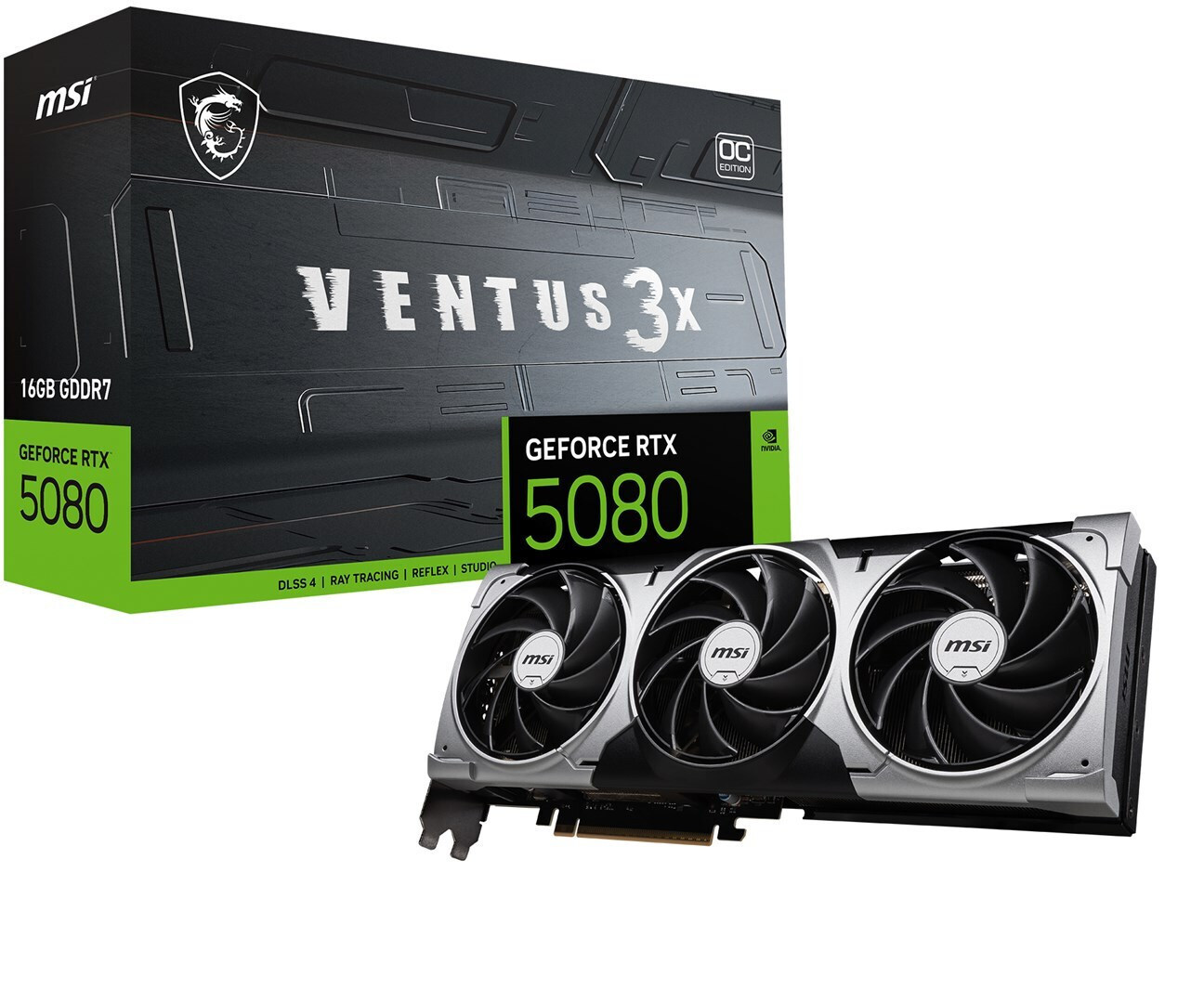 MSI GeForce RTX 5080 16GB GDDR7 Ventus 3X OC Κάρτα Γραφικών