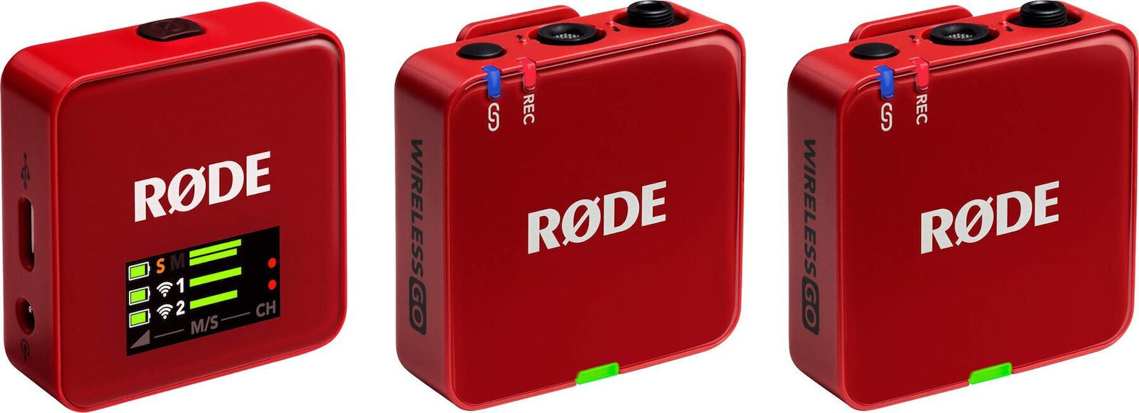 Rode Wireless GO Gen3 Ασύρματο Πυκνωτικό Μικρόφωνο Πέτου, Clip On Δημοσιογραφικό σε Κόκκινο Χρώμα