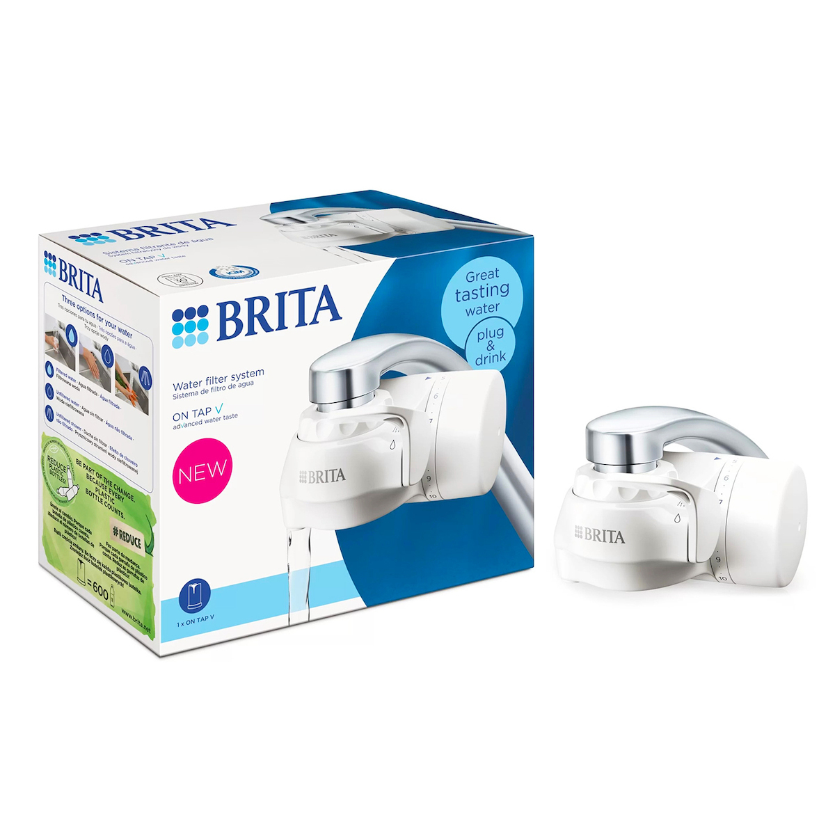 Brita On Tap V Φίλτρο Νερού Βρύσης Λευκό Ενεργός Άνθρακας / Μεμβράνες Κοίλων Ινών 1 μm