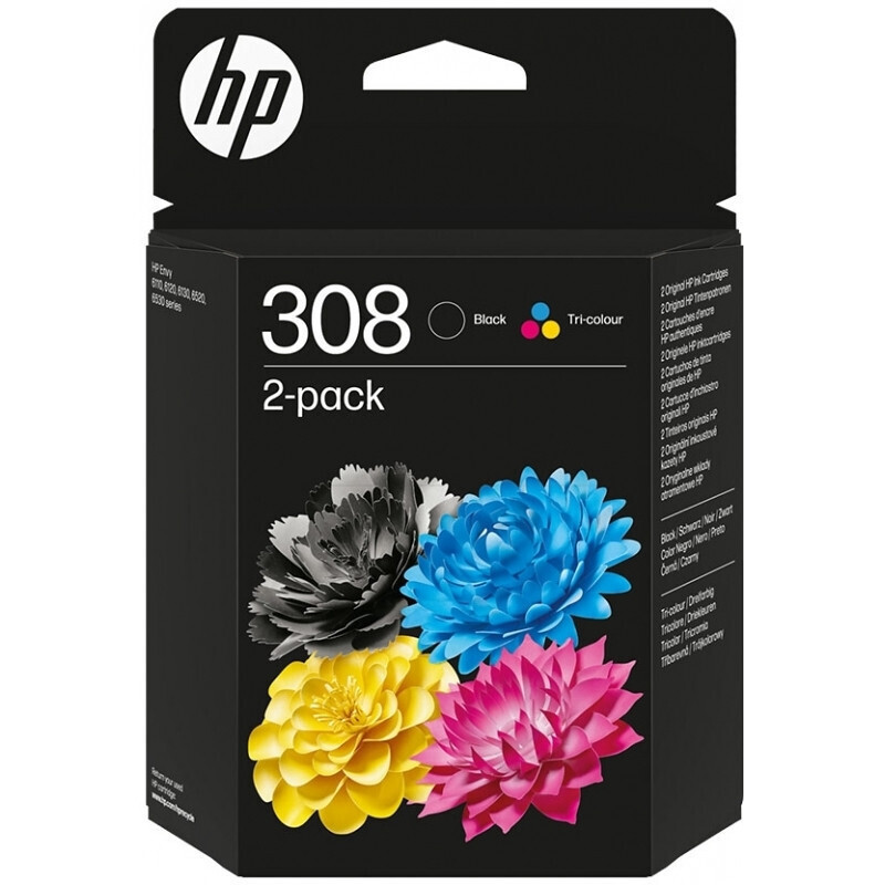 HP 308 Γνήσιο Μελάνι Εκτυπωτή InkJet Πολλαπλό (Color) (6L6S6UE/301)