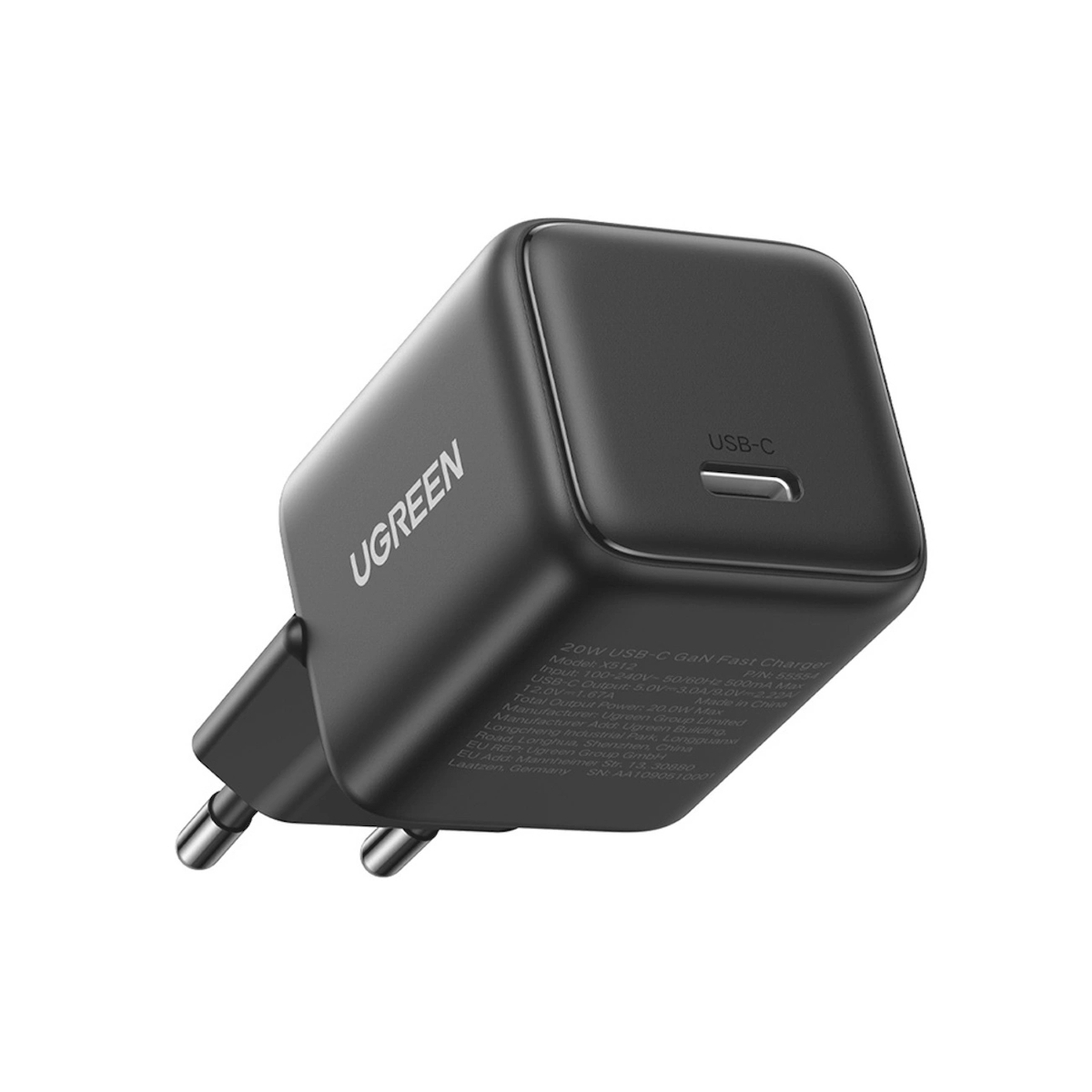 Ugreen Φορτιστής Χωρίς Καλώδιο GaN με Θύρα USB-C 30W Power Delivery / Quick Charge 4.0 Γκρι (X513)