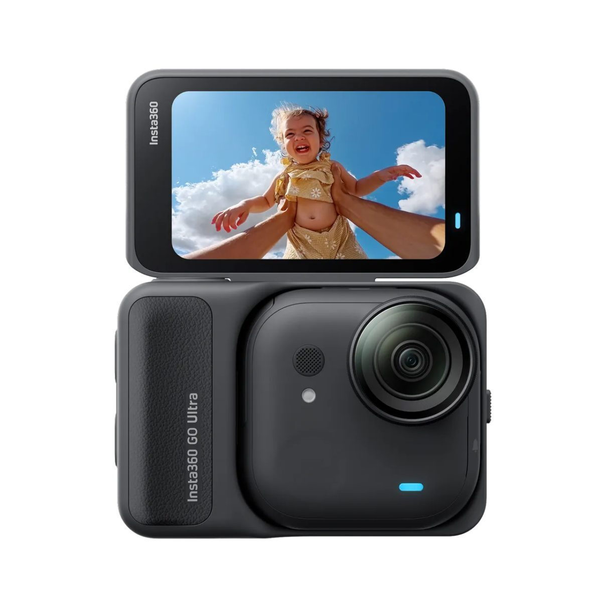 Insta360 GO Ultra Action Camera 4K Ultra HD Υποβρύχια Creator Bundle με Οθόνη Αφής 2.5" και Wi-Fi Midnight Black