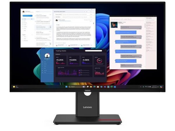 Lenovo ThinkVision T27UD-40 IPS Monitor 27" 4K 3840x2160 με Χρόνο Απόκρισης 4ms GTG