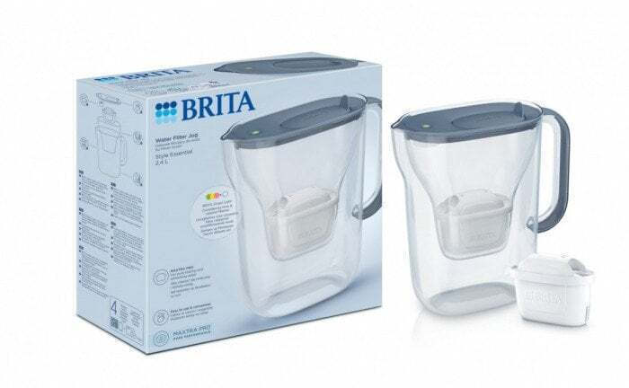 Brita Style Essential Κανάτα Σερβιρίσματος Πλαστική Graphite με Φίλτρο 2400ml