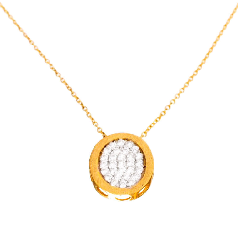 Gatsa Κολιέ από Χρυσό 14Κ με Ζιργκόν