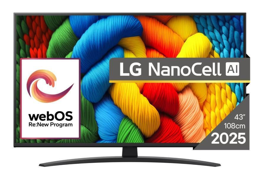 LG Smart Τηλεόραση 43" 4K UHD LED NanoCell AI NANO81 HDR (2025) 43NANO81A3A