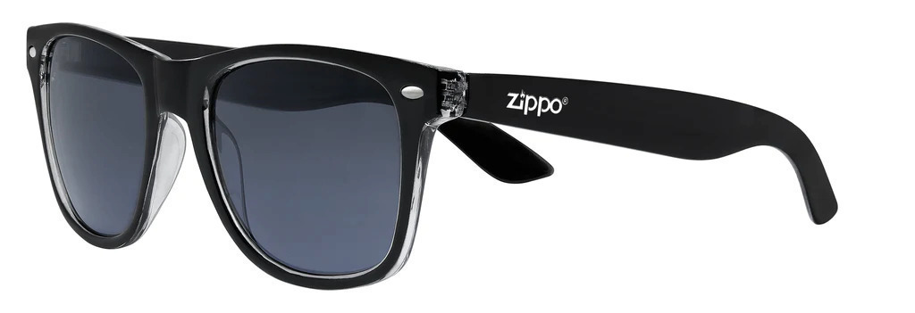 Zippo Unisex Γυαλιά Ηλίου με Μαύρο Κοκκάλινο Σκελετό και Μαύρο Φακό OB21-34